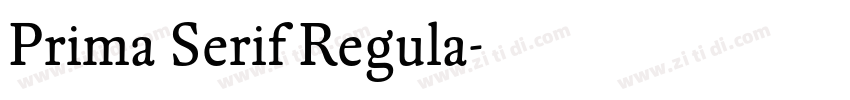 Prima Serif Regula字体转换